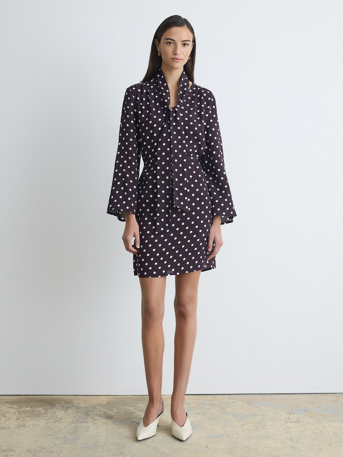 Shirt Dress With Scarf