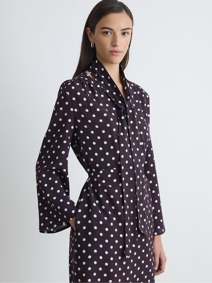 Shirt Dress With Scarf