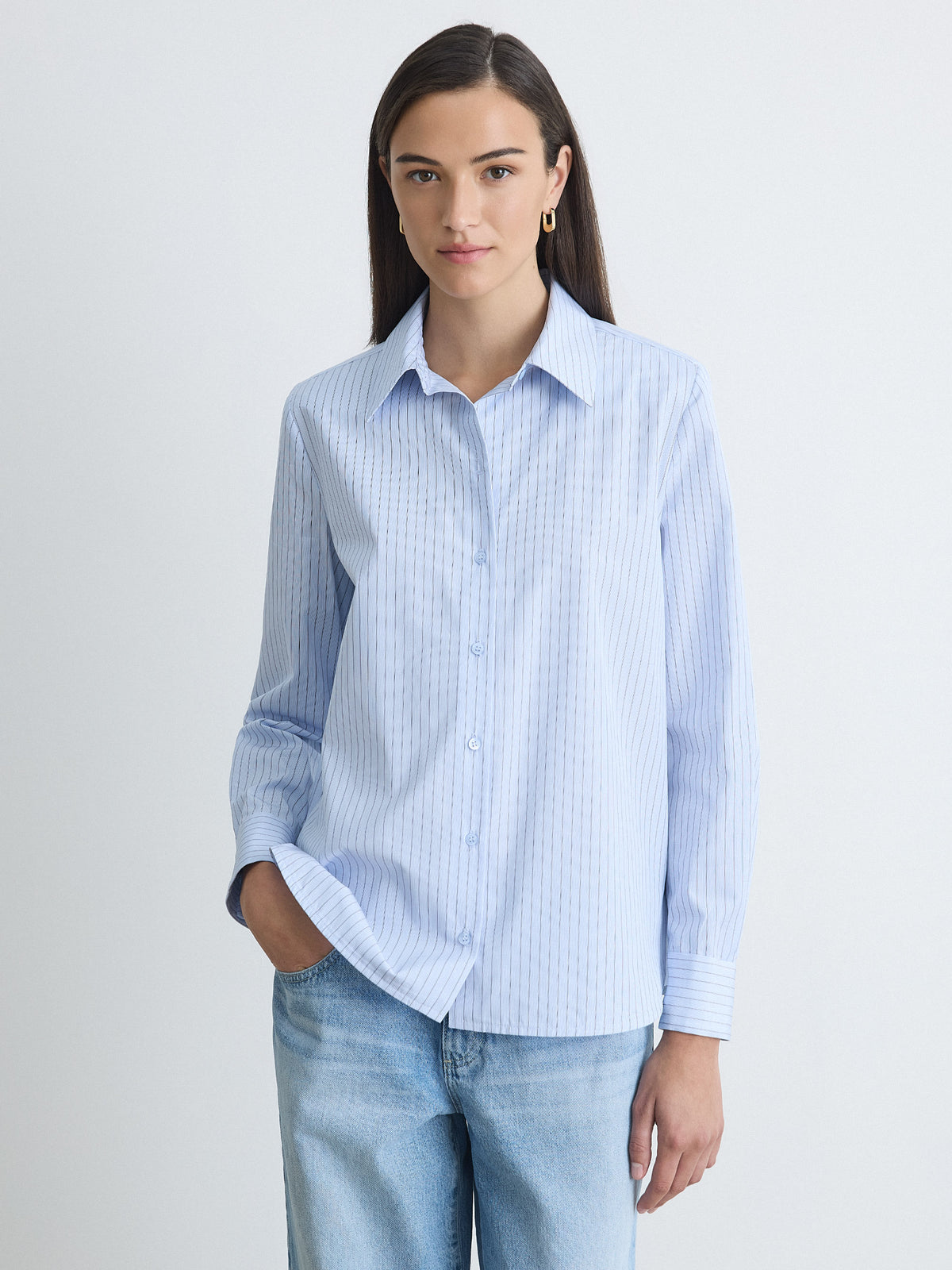 Chemise En Popeline Rayée