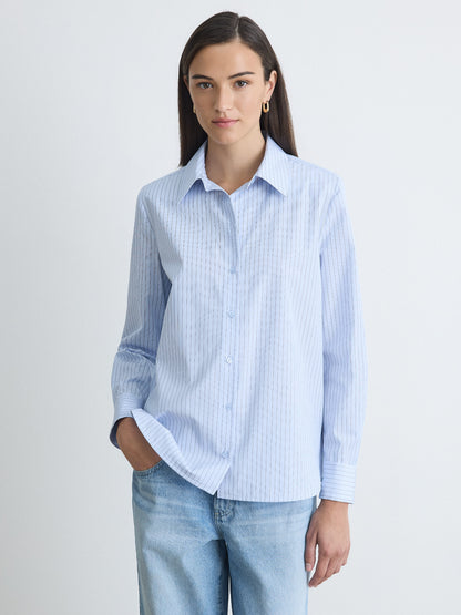 Chemise En Popeline Rayée
