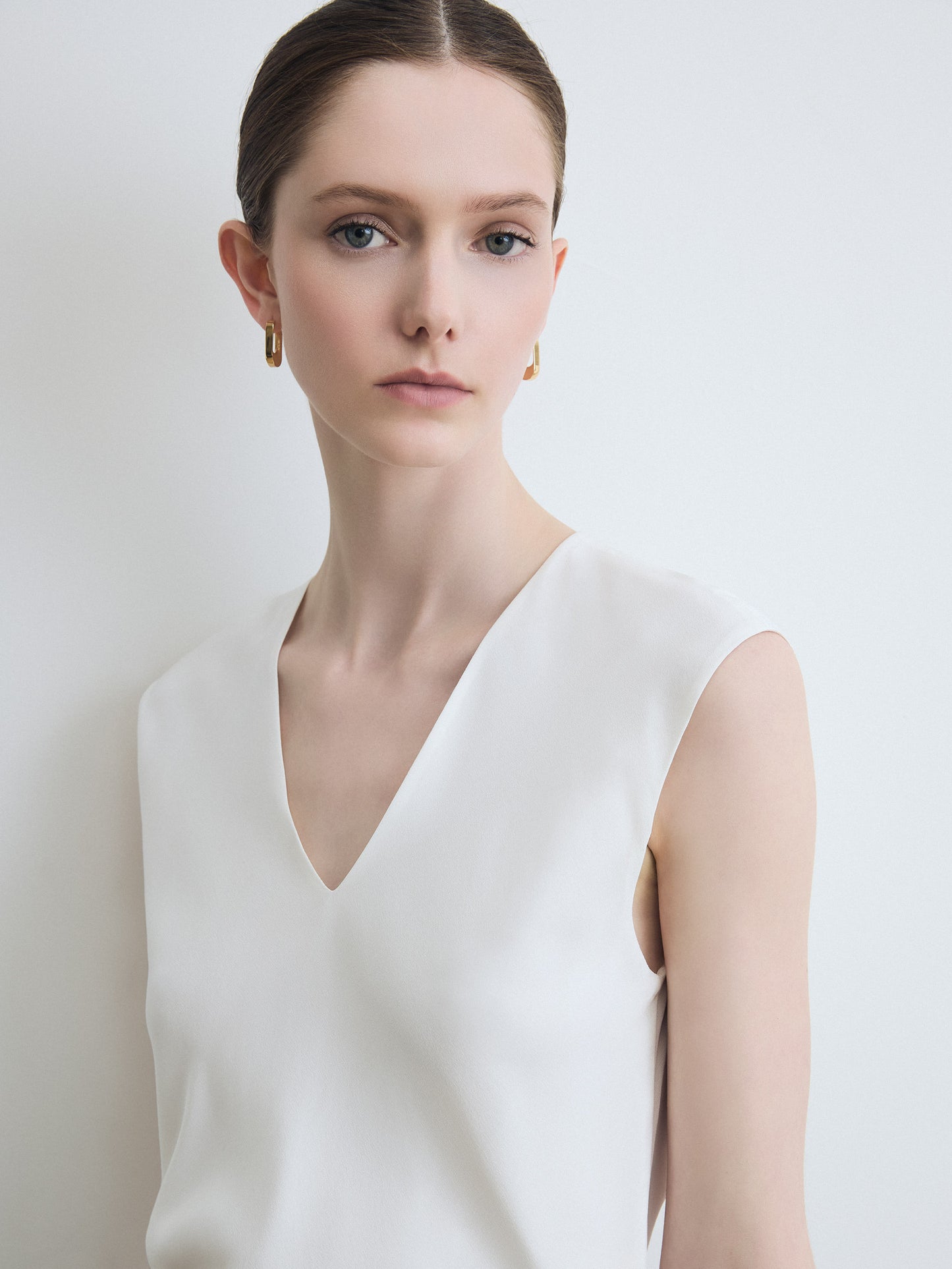 Silk v-neck blouse