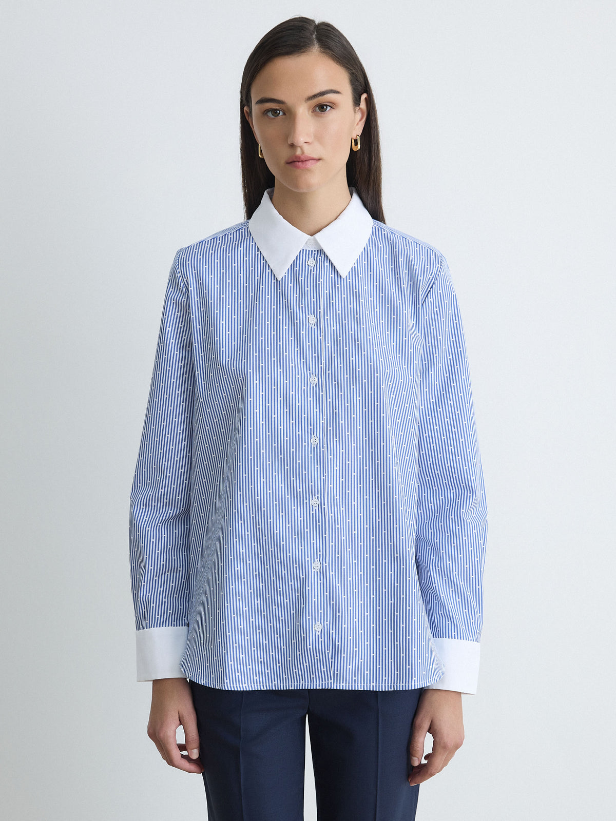 Fil-Coupé Stripe Poplin Shirt