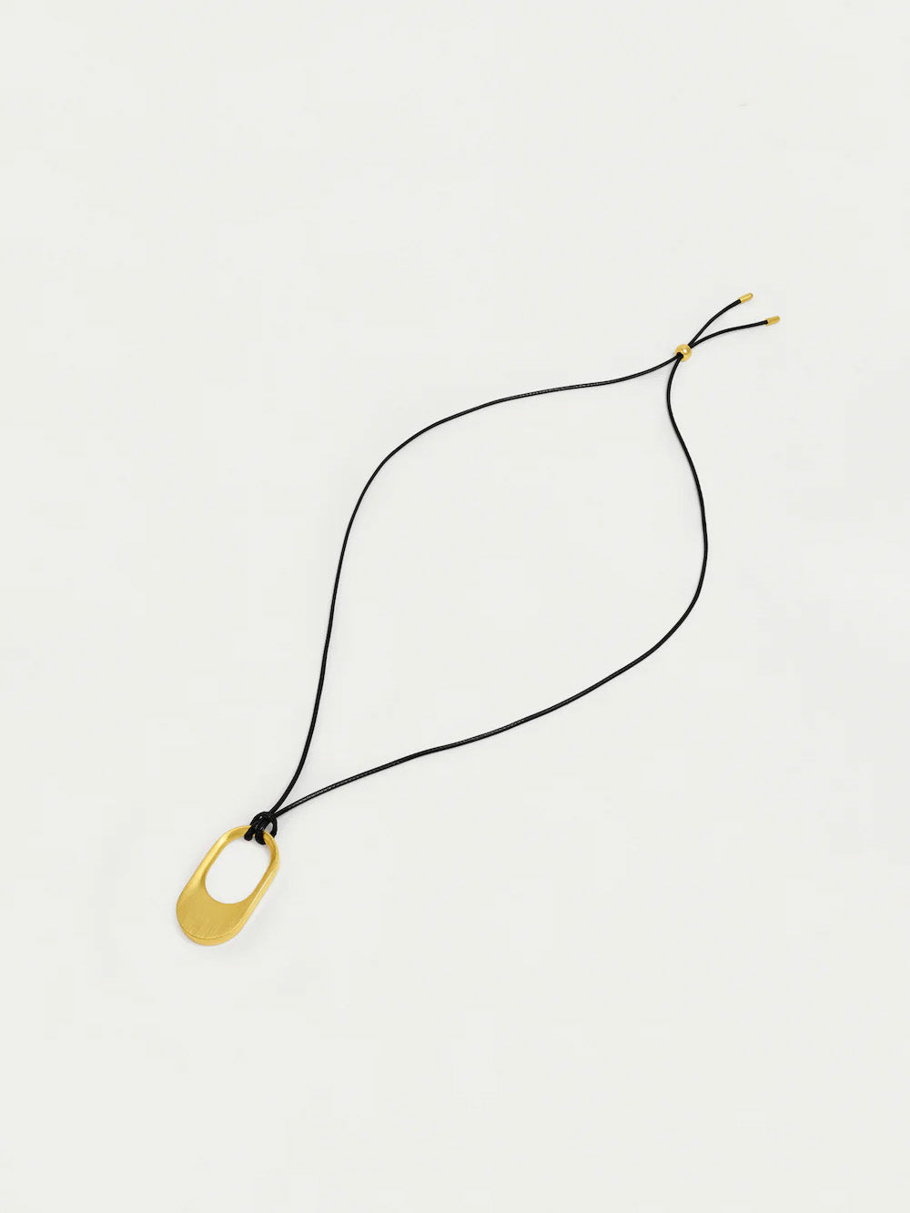 Necklace with a gold pendant on a white background