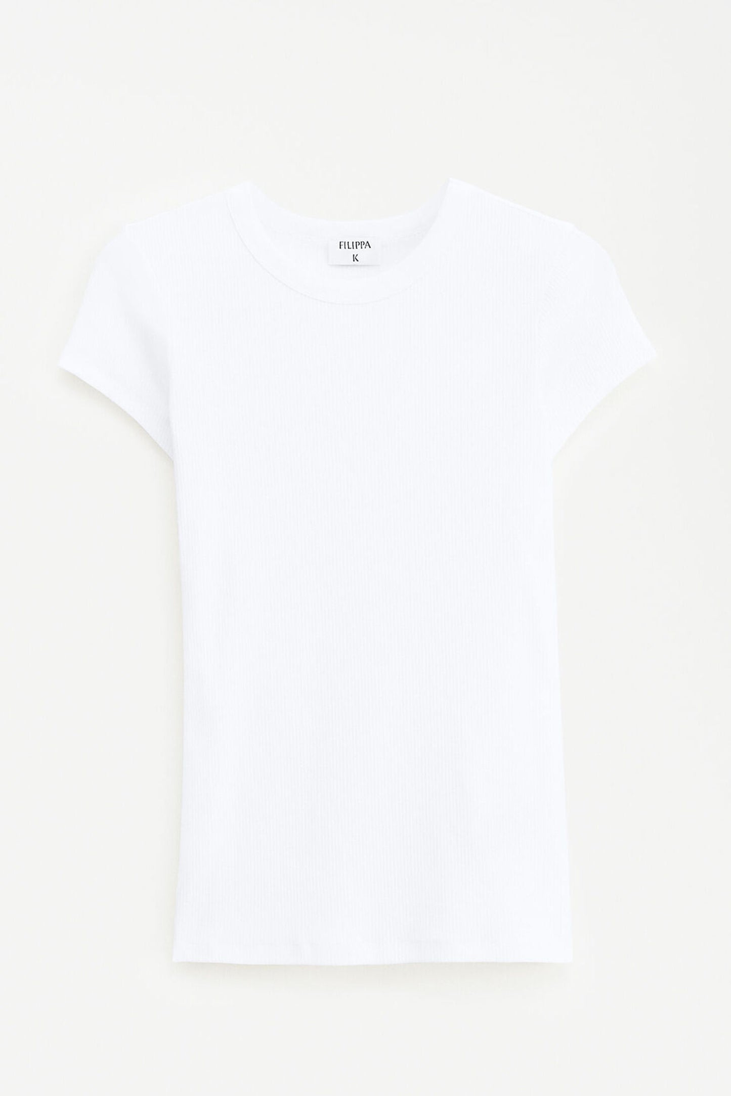 T-shirt en Maille Côtelée Fine