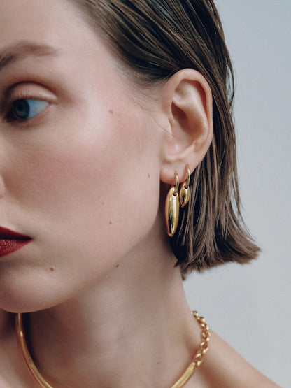 Isla Boucles d’oreilles 2-en-1 Grandes – Or