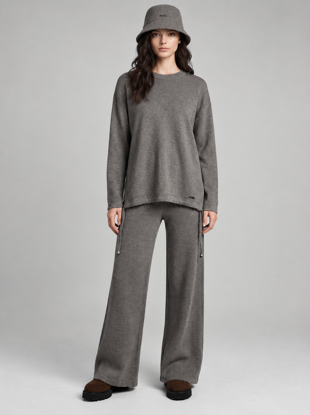 Pantalon Souple En Maille De Laine Mérinos Extrafine