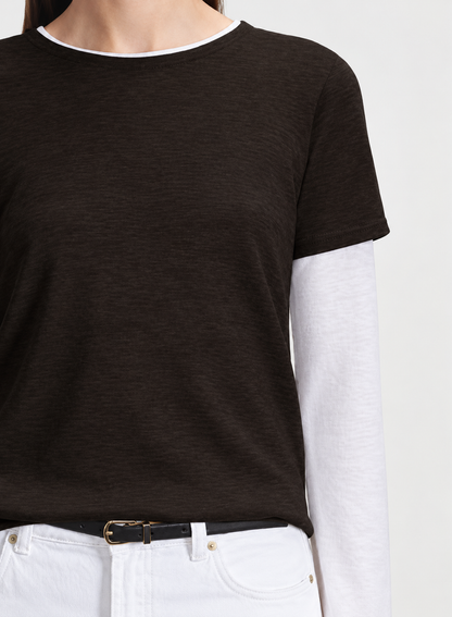 Machine Washable Cashmere Short Sleeve Crewneck