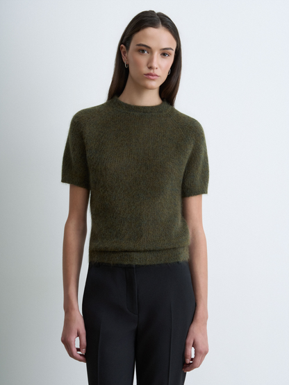 Short Sleeve Mohair Sweater