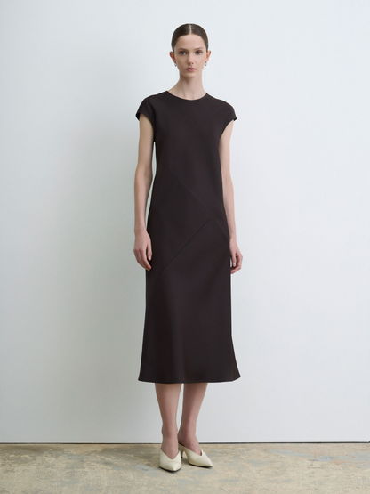 Matt Satin Cap Sleeve Dress