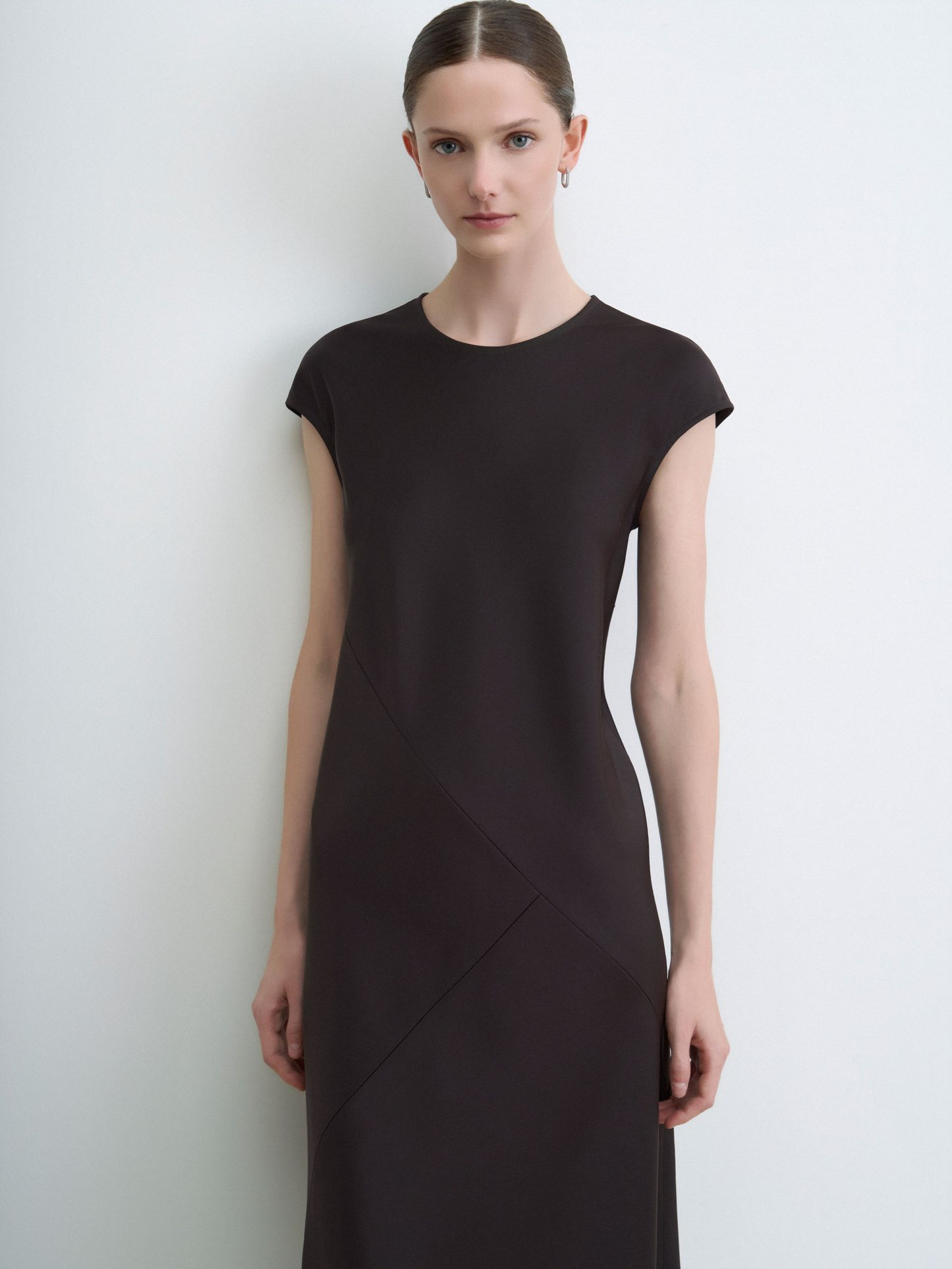 Matt Satin Cap Sleeve Dress