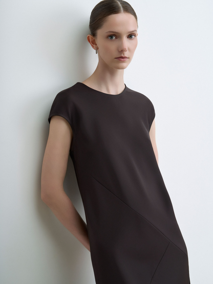 Matt Satin Cap Sleeve Dress