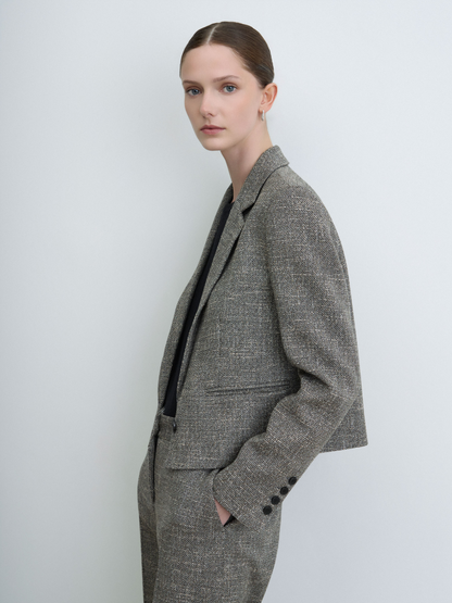 Veste Courte En Tweed