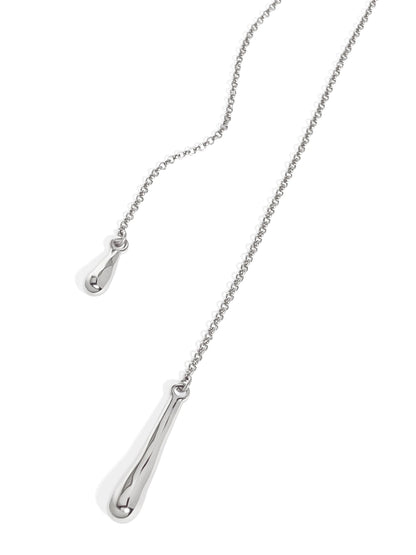 Collier Drip Lariat – Argent