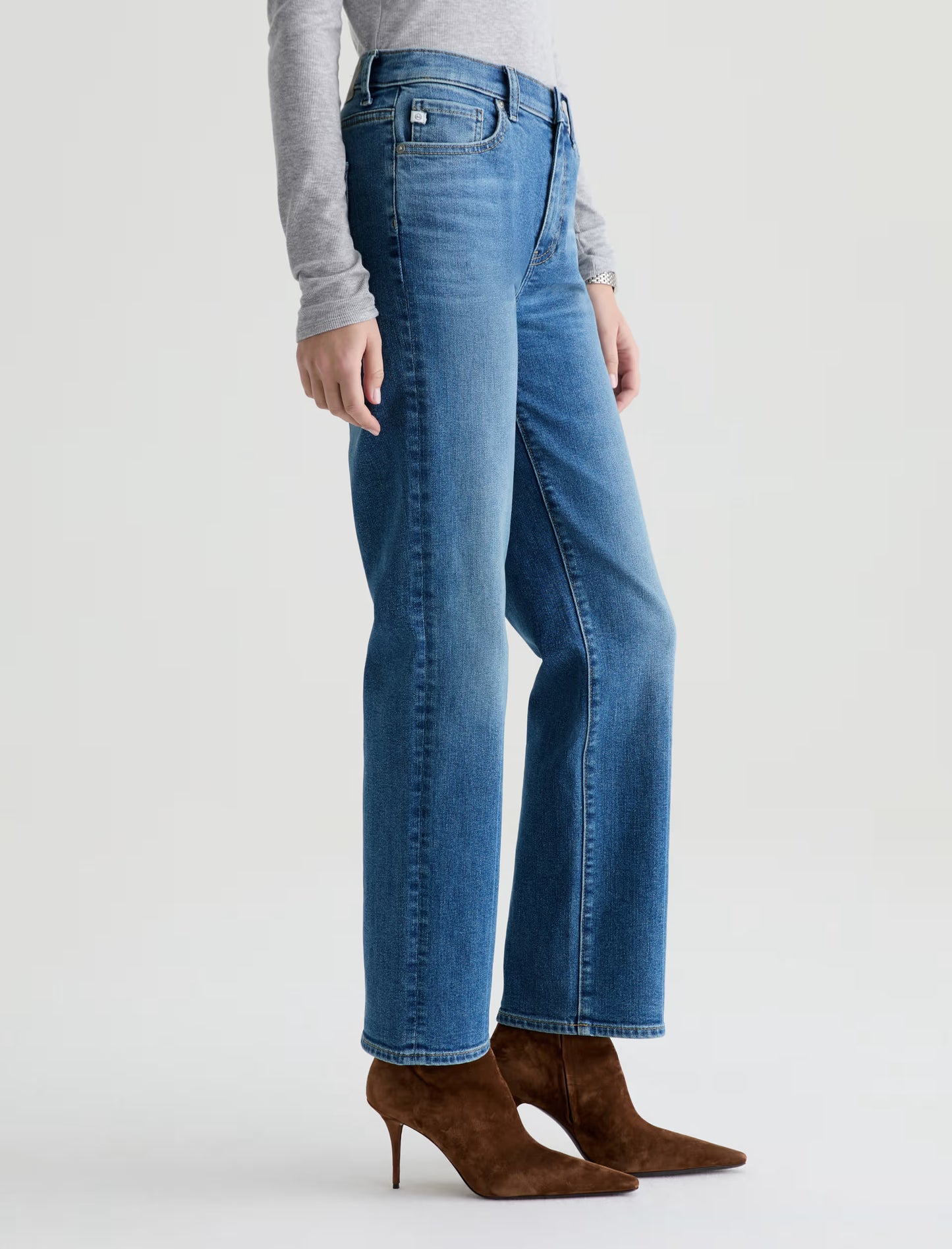 Jean Droit Taille Mi-Haute AG Jeans