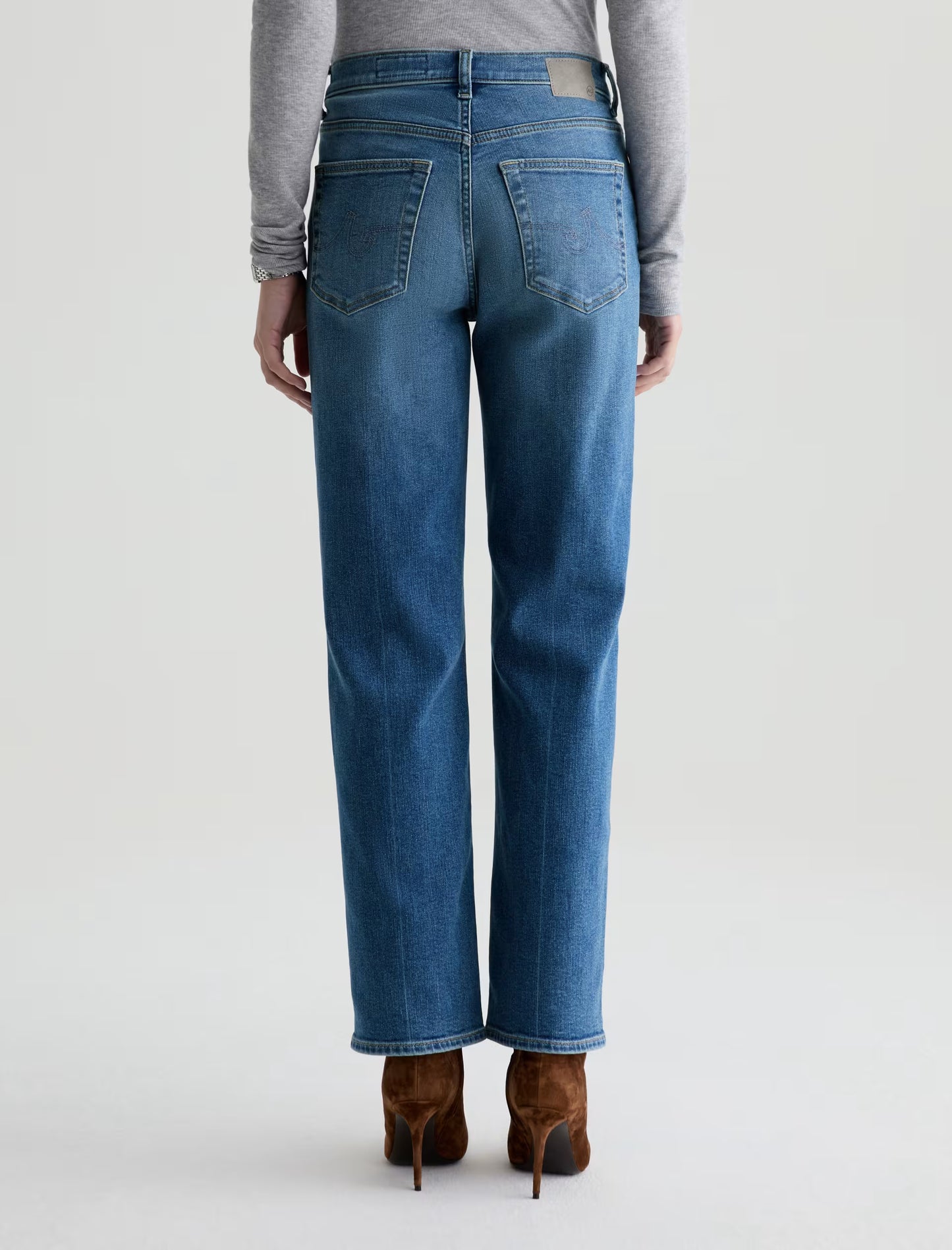 Jean Droit Taille Mi-Haute AG Jeans