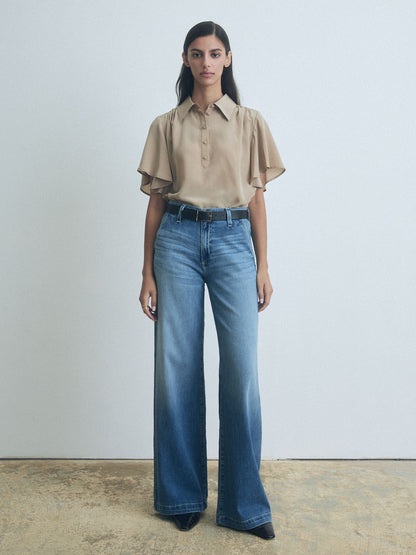 Blouse à Manches Volantées