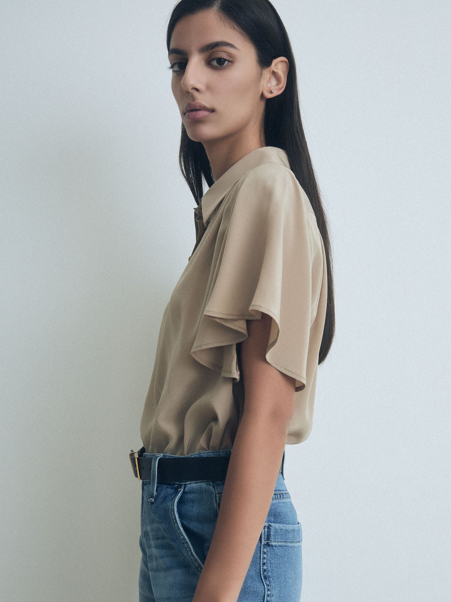 Blouse à Manches Volantées