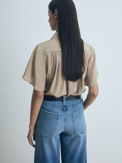 Blouse à Manches Volantées