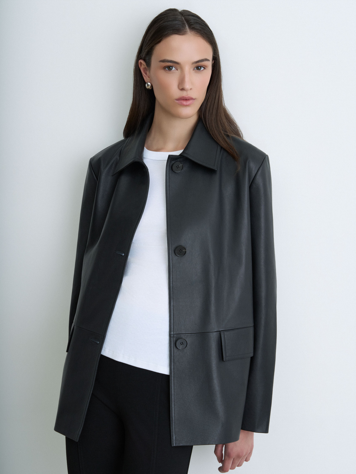 Boxy Leather Jacket