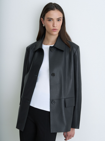 Boxy Leather Jacket