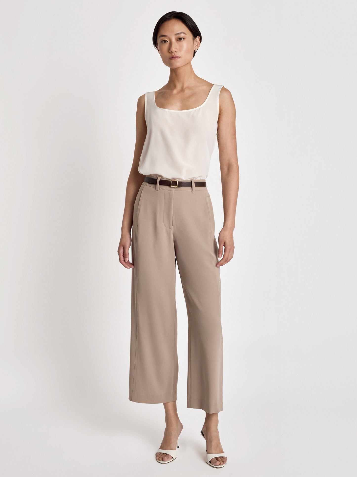 Cropped wide pant