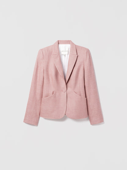 Short fitted linen jacket