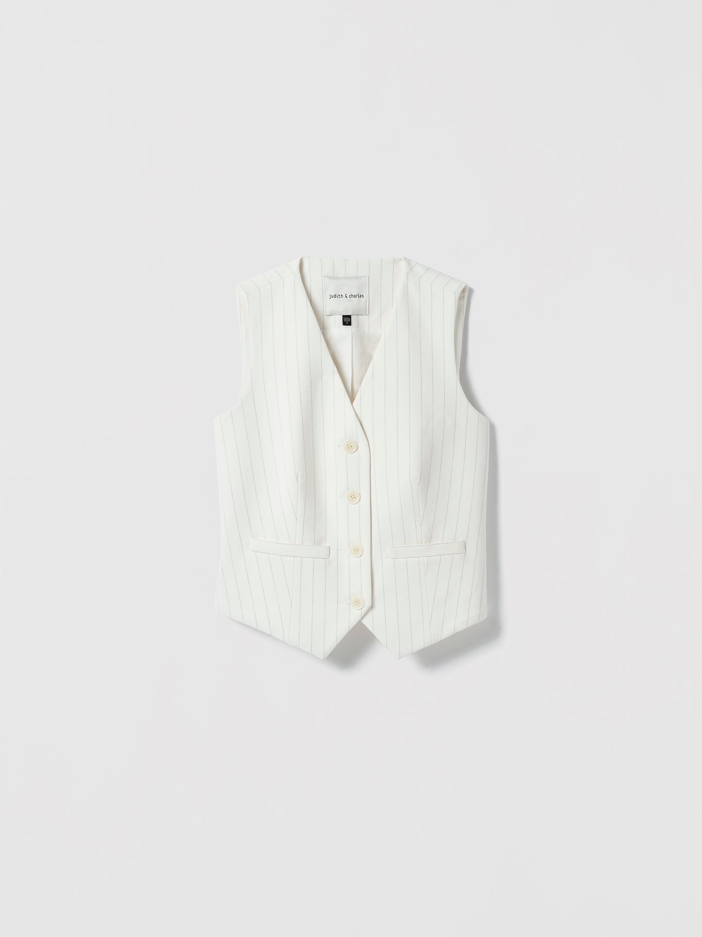 White vest on a light gray background