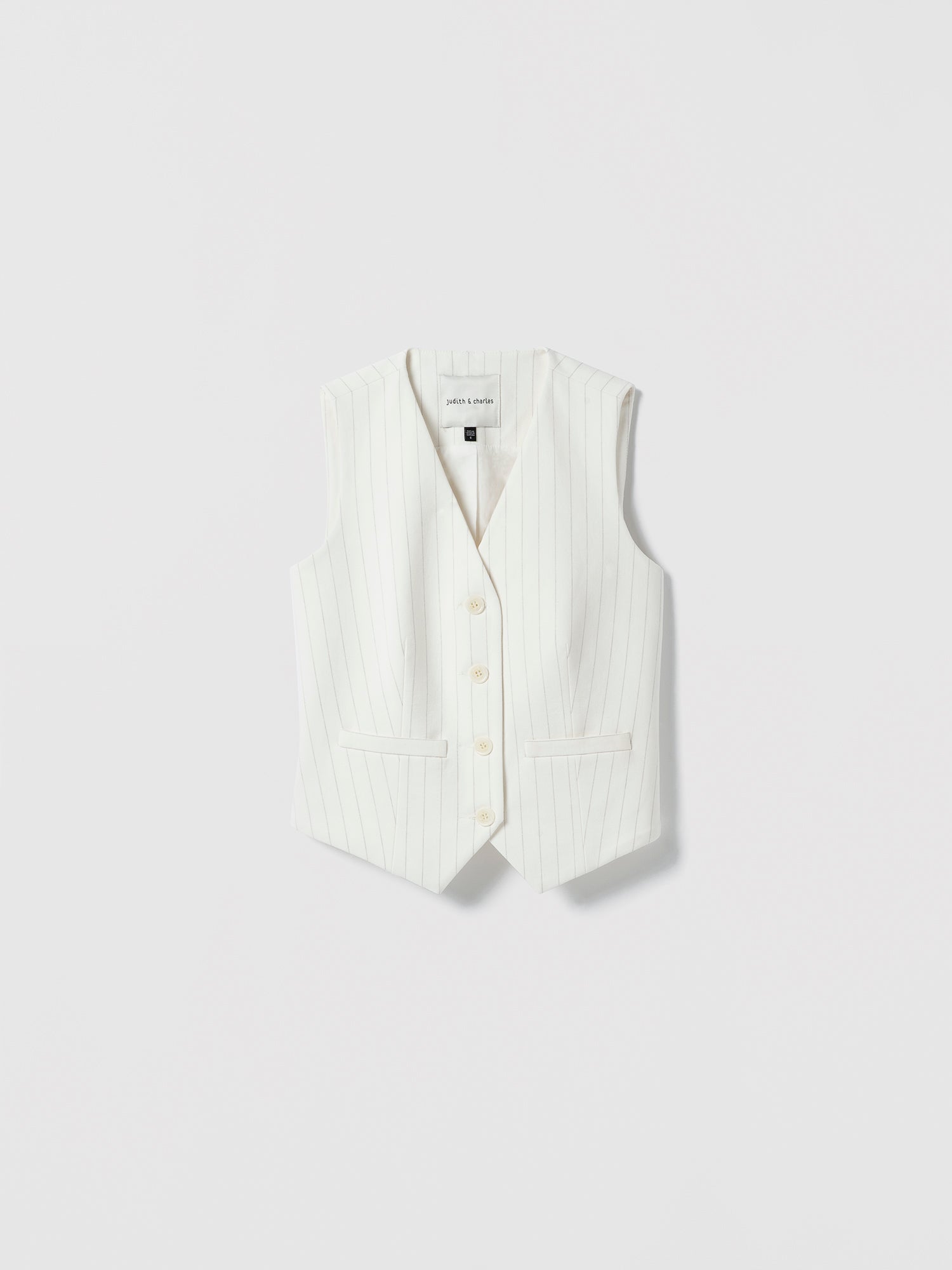 White vest on a light gray background