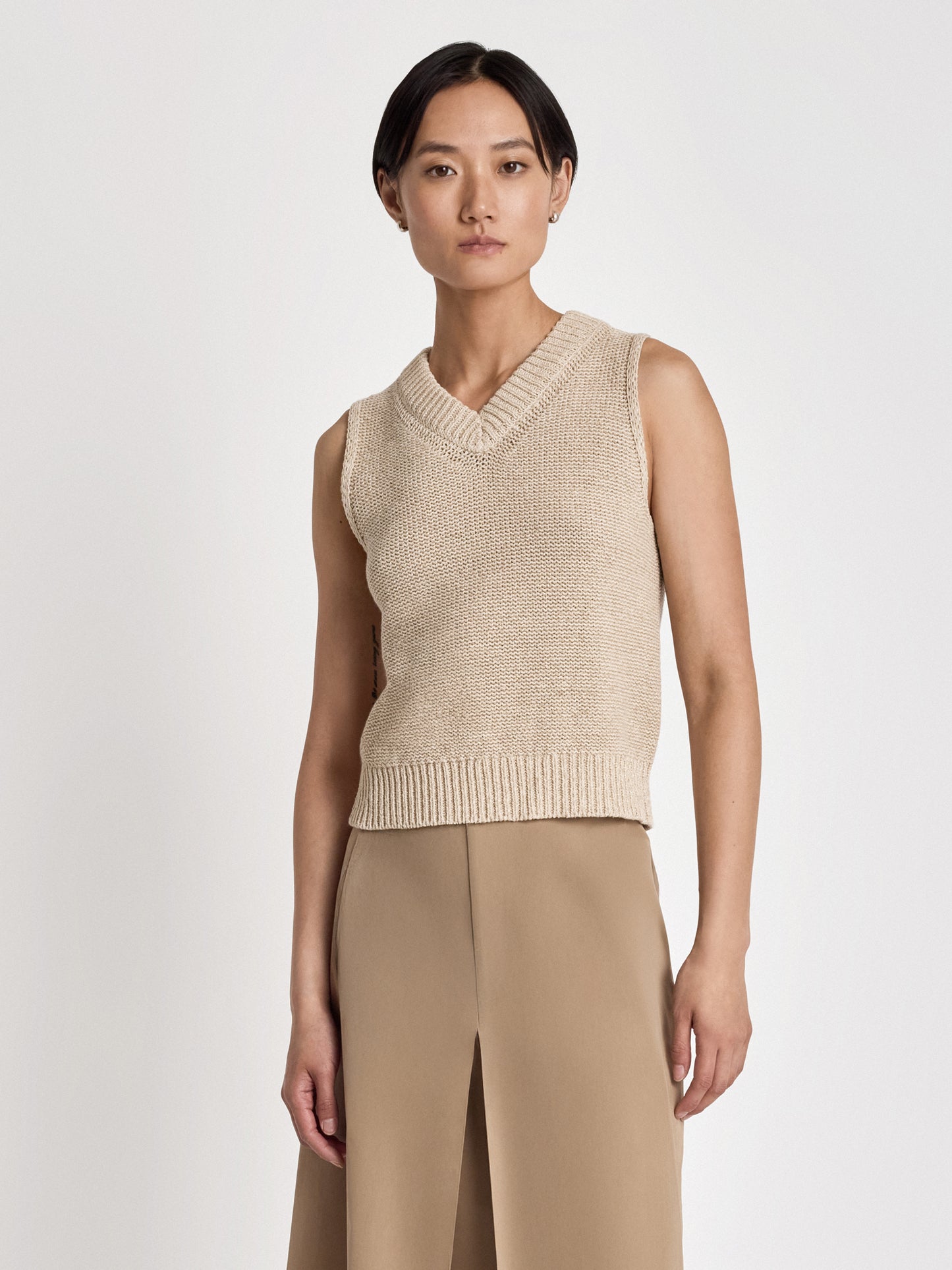 Linen cotton vest