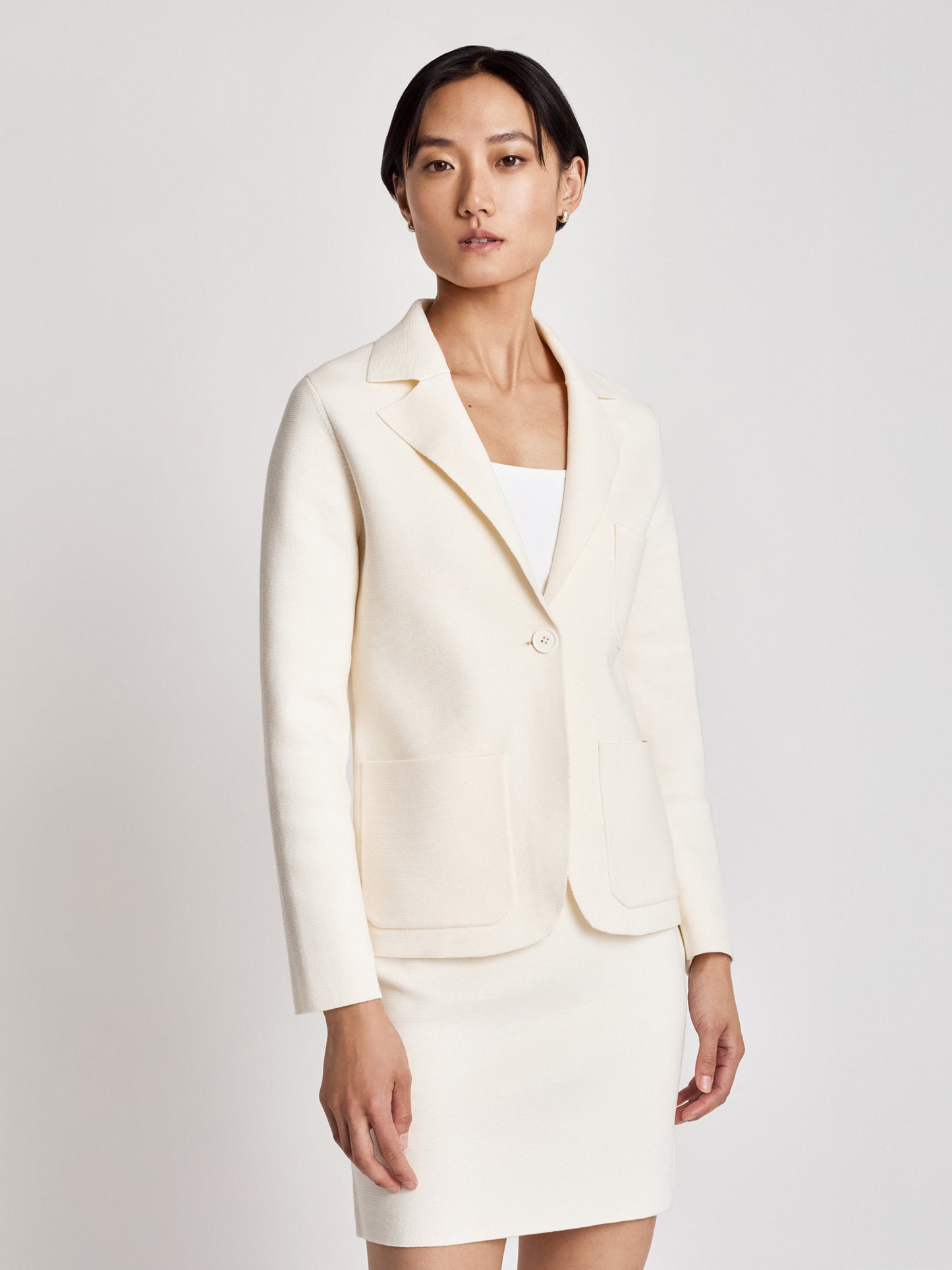 Cotton knit jacket