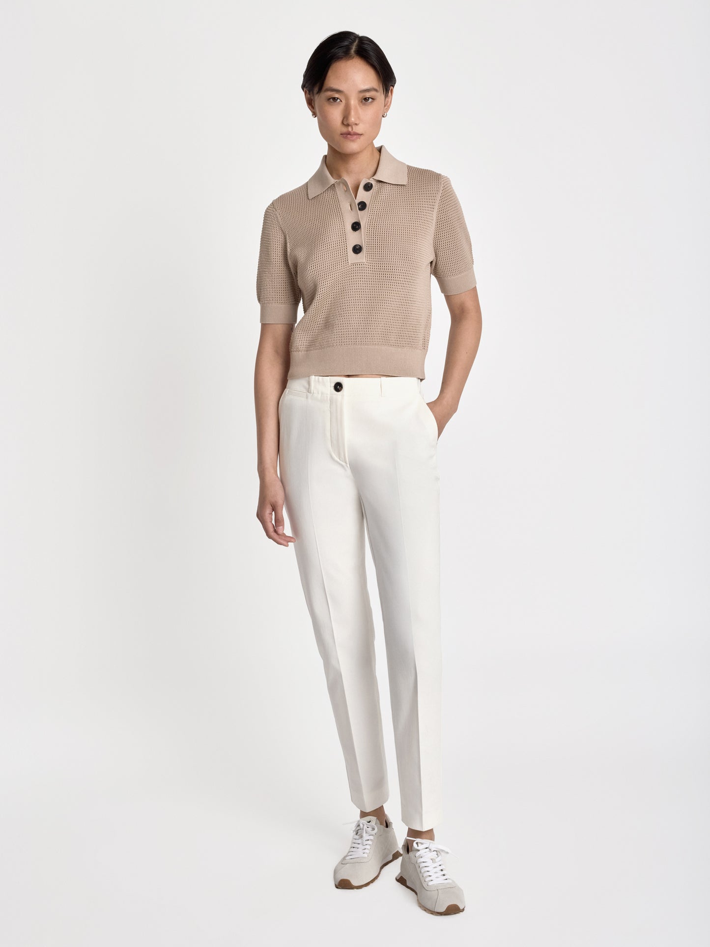 Polo en coton mesh