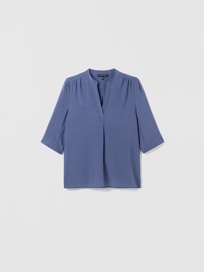 Short Sleeve Half Placket Blouse