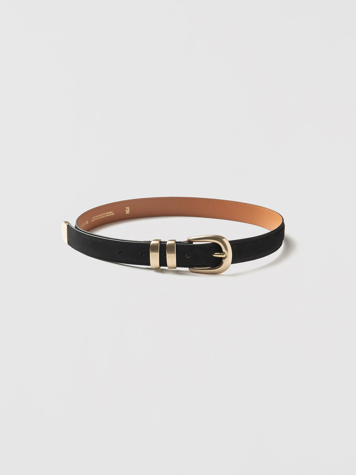 Maison Boinet 25mm Belt In Nubuck Leather