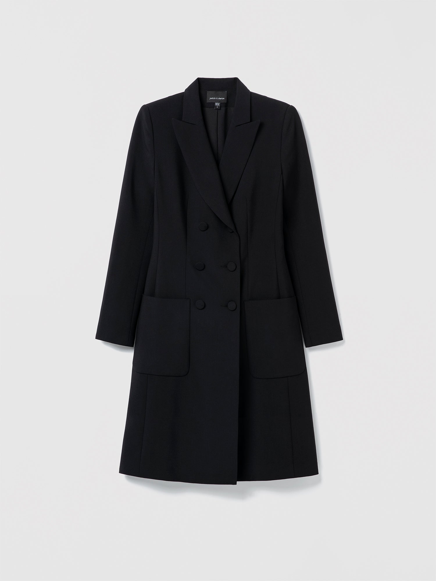 Black dress-coat on a light gray background