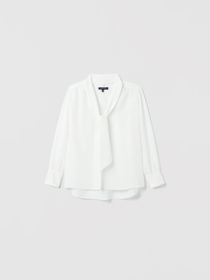 Blouse À Col En V Avec Foulard