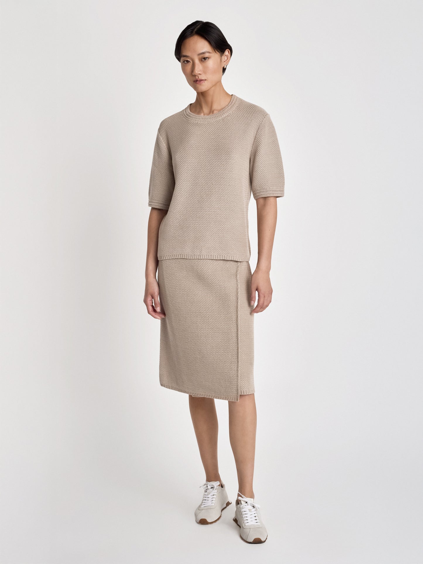 Jupe portefeuille en coton mesh