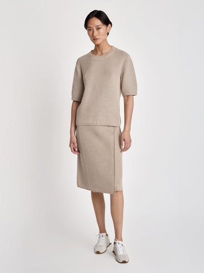 Jupe portefeuille en coton mesh
