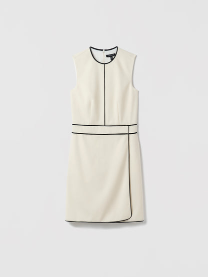 Robe Courte à Passepoil Contrastant
