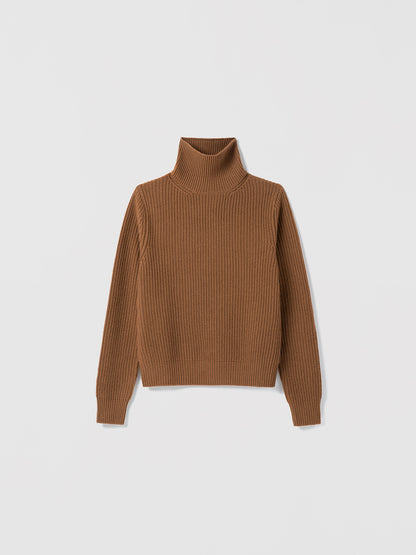 Vicuna Corey turtleneck sweater by Judith & Charles, made from 70% wool and 30% cashmere, fisherman rib knit, style number 280-4156