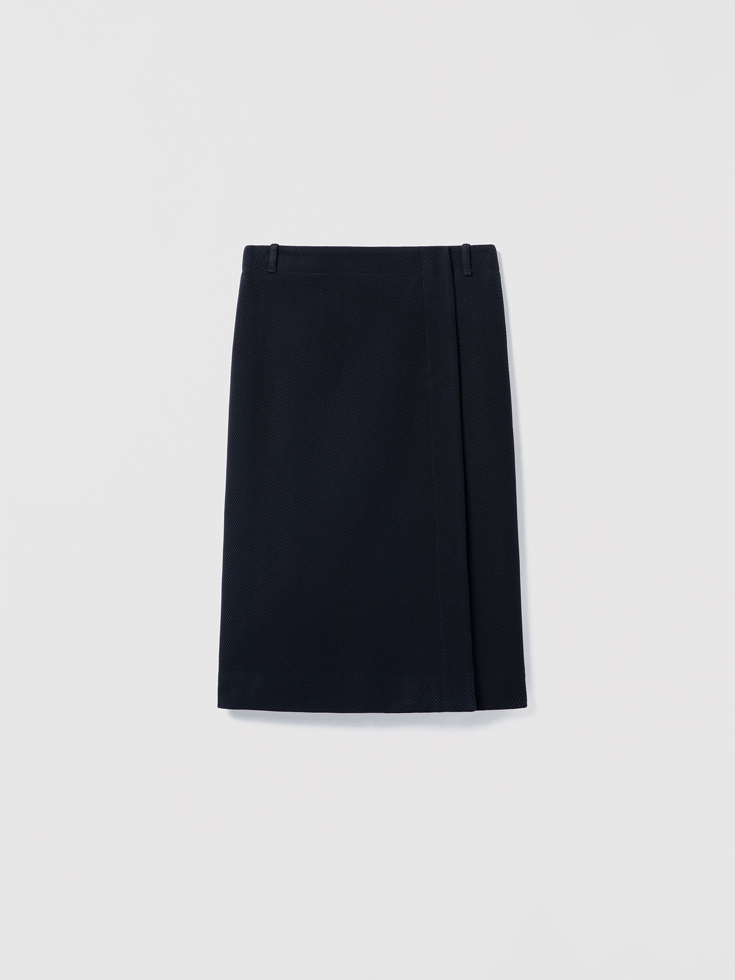 Navy skirt on a light gray background
