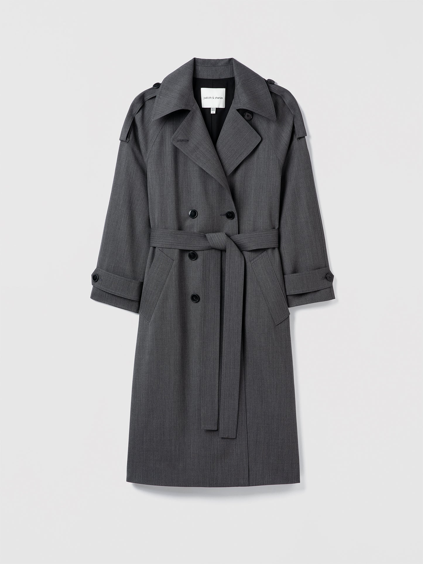 Belted Fabric Trench