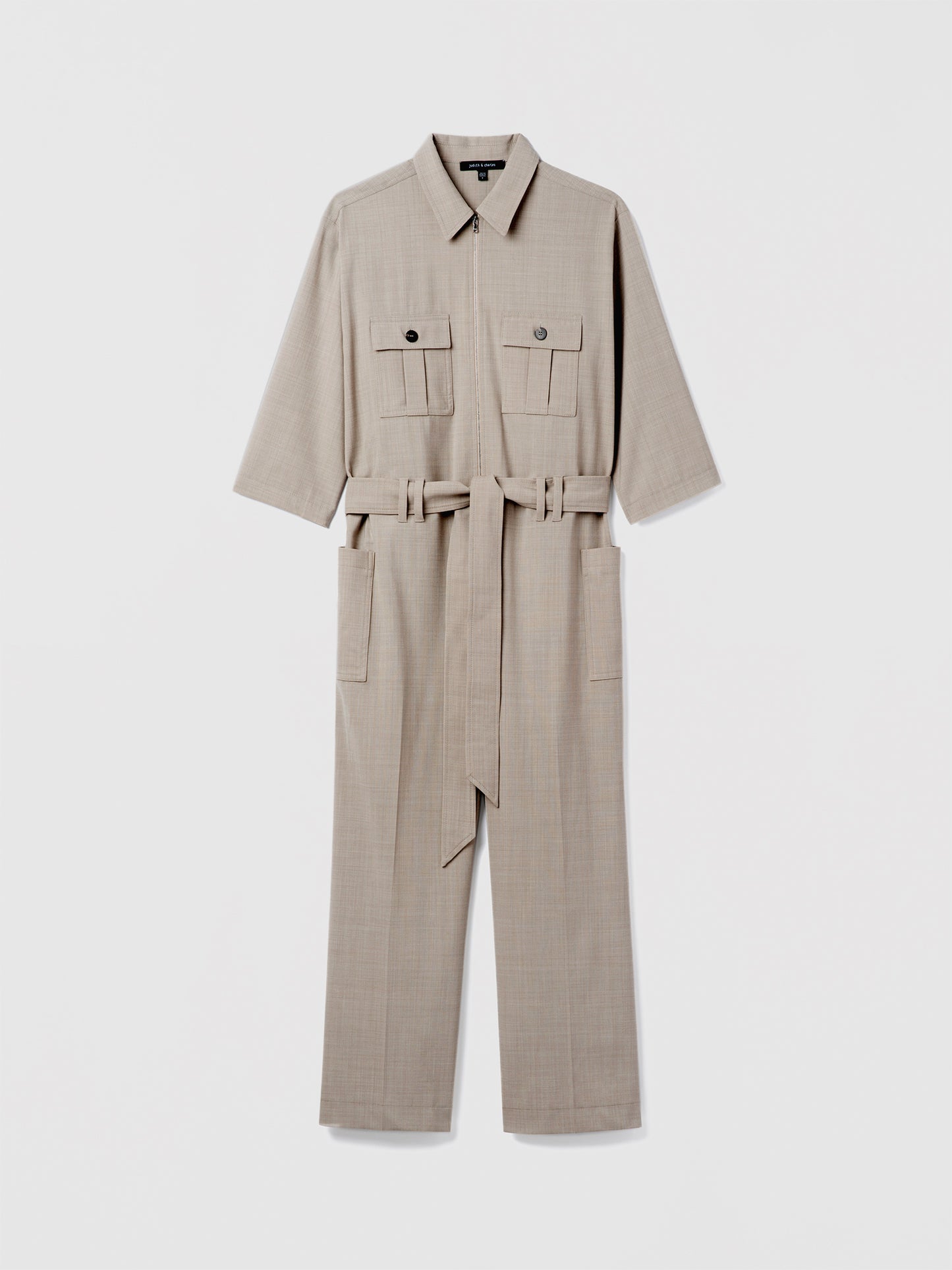 Cropped utilitarian jumpsuit