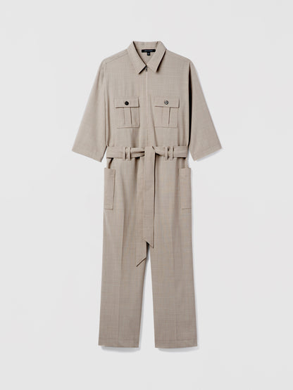 Cropped utilitarian jumpsuit