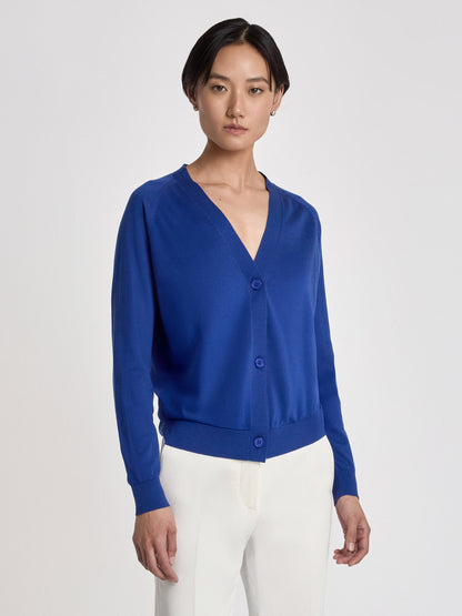 Fine cotton silk cardigan