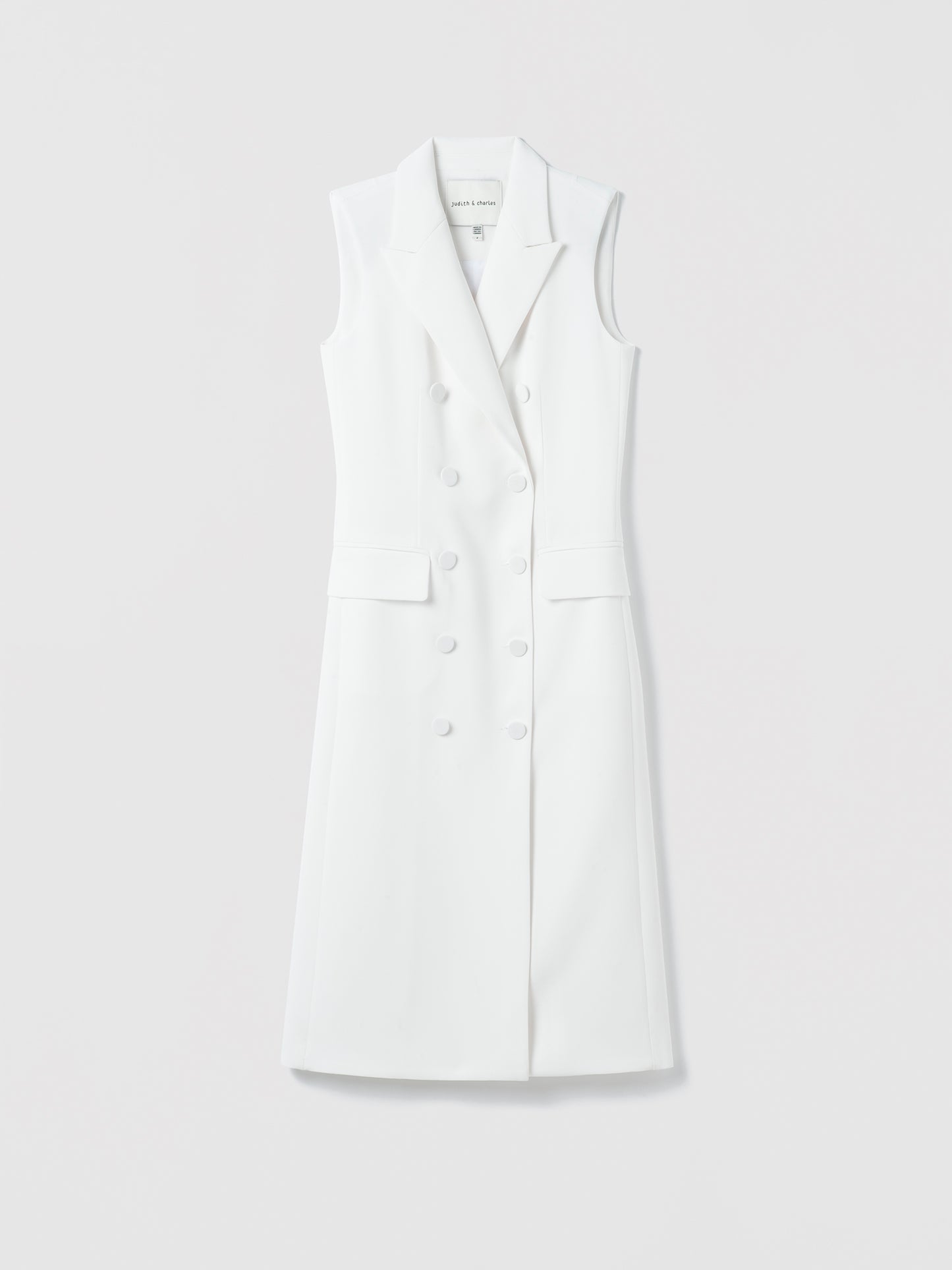 Sleeveless Tuxedo Dress
