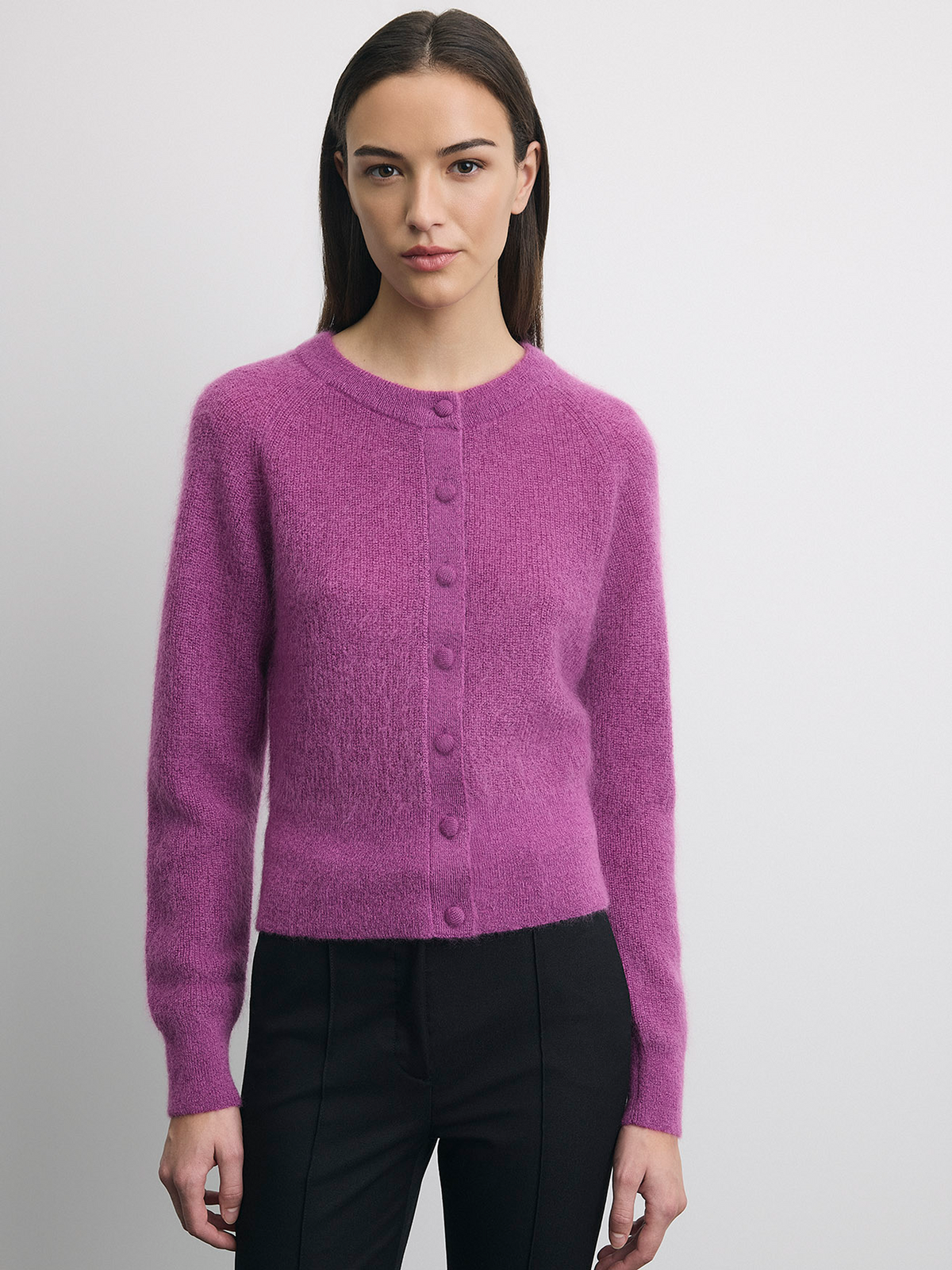 Cropped Mohair Cardigan