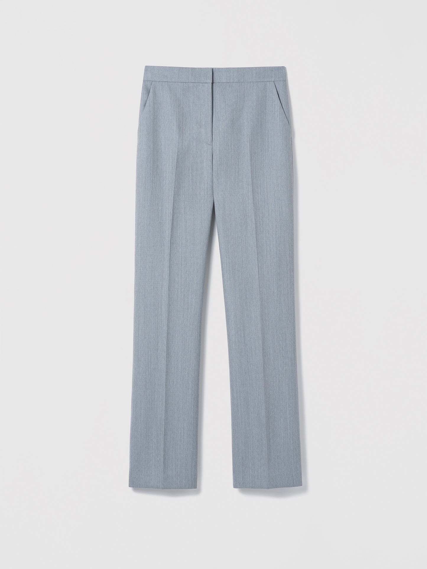 Pale blue pants on a light gray background