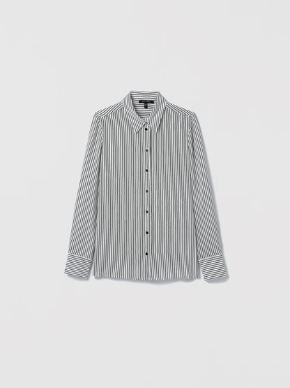 Black Striped shirt on a light gray background