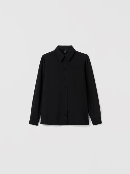 Black shirt on a light gray background