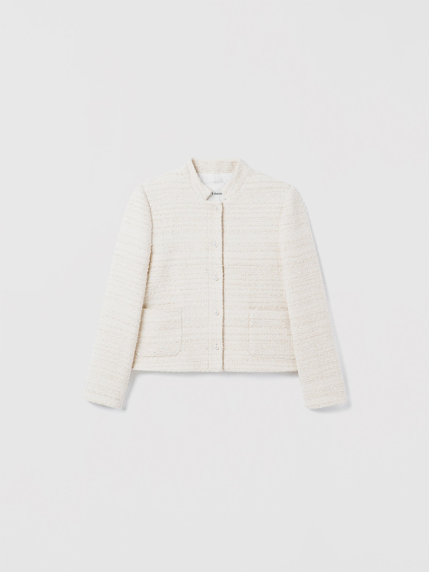 Veste Courte En Tweed Métallisé
